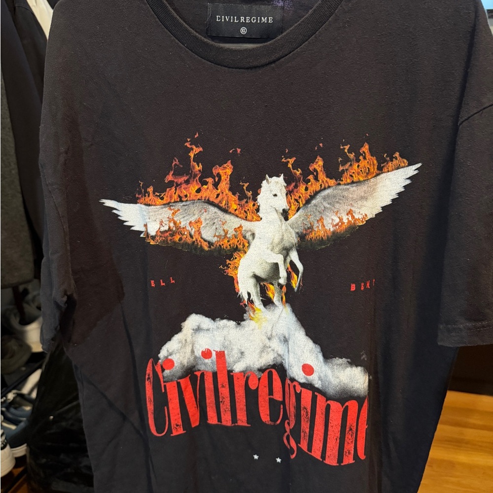 Civil Regime Black Graphic T-Shirt